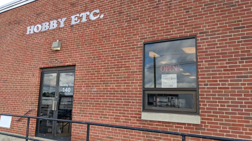 The Hobby Etc storefront.
